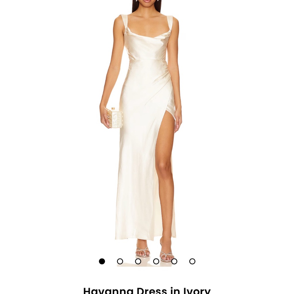 PRICE DROP! REVOLVE Ivory Satin Maxi Dress